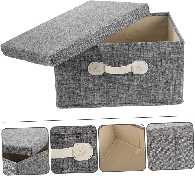 BESTOYARD Cloth Storage Bin Wear-resistant Clothing Organizer Lid for Bedroom Multi-functional Use for Clothes Toys and Books Stylish Storage for Home