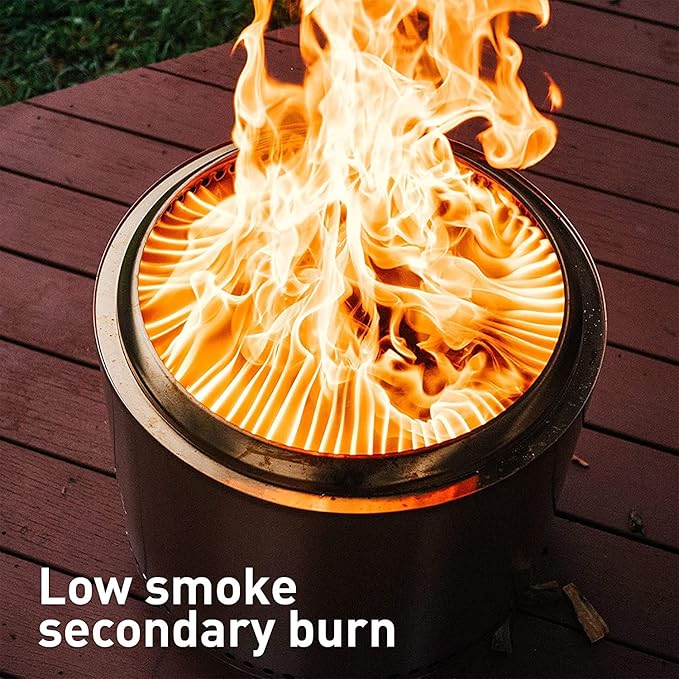 Solo Stove Ranger 2.0 15 Inch Smokeless Fire Pit – Portable Stainless Steel Outdoor Fireplace with Carry Case - Lightweight Fireplace Removable Ash Pan Ideal for 2-4 People 15lbs