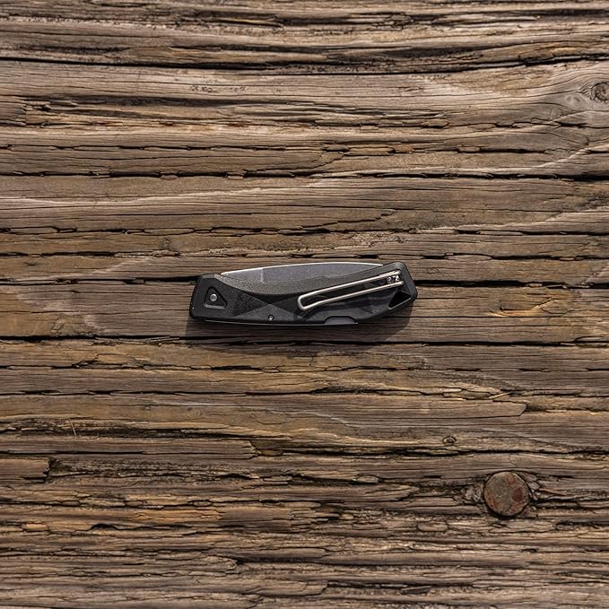 Gerber Gear LST Ultra - Lightweight EDC Knife - Survival Tactical Tool for Hiking Camping &amp Outdoor - Compact Folding Pocket Knife - Stainless Steel Blade - Made in USA - Black