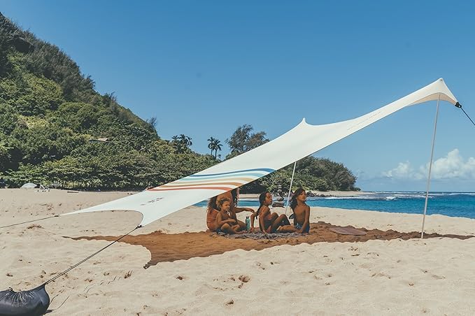 Neso Grande Portable Beach Tent Sun Shelter - Lightweight Beach Shade Canopy - Easy Setup for Family Outings - Patented Reinforced Corners - UPF 50+ Sun Protection