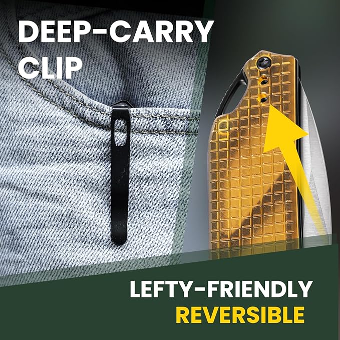 Kizer Assassin Pocket Knife 2.99 Nitro-V Steel Blade Folding Knife PEI Handle EDC Knife for Men Women Outdoor Hunting Camping Knife with Pocket Clip V3549A1