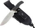 JEO-TEC Nº7 Full Tang Knife for Bushcraft Survival Hunting Camping Fishing 10.25 Overall Length BÖHLER N690C Stainless Steel Leather Sheath Sharpener Stone &amp Firesteel - Handmade