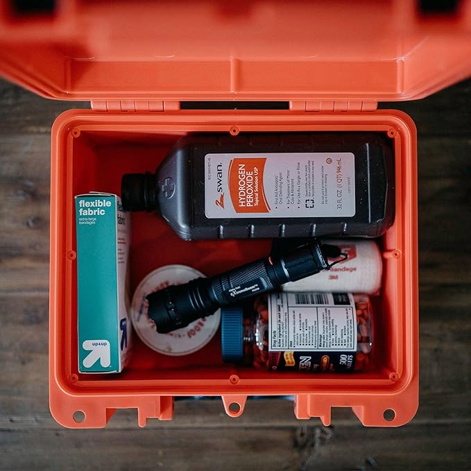 Seahorse SOLAS Orange High Visibility Hard Protective Case IP67 Waterproof/Impact Resistant/for Marine Photography Boating First Aid Box Tech Box Emergency (SOLAS ORANGE - 120)
