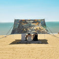 ALAZA Owl Wreath of Flower on Head Beach Tent Sun Shelter Portable Canopy Sunshade for Outdoor Camping Picnics Backyard Fun 10x9 ft