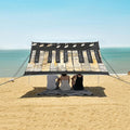 ALAZA Grunge Musical Piano Keyboard Black Beach Tent Sun Shelter Portable Canopy Sunshade for Outdoor Camping Picnics Backyard Fun 10x9 ft