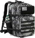 QT&ampQY 25L/45L Military Tactical Backpack For Men Molle Daypack 3 Day Bug Out Bag Hiking Rucksack With Bottle Holder