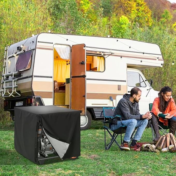 Generator Cover for DuroMax XP1200 1200W / 900W 420D Heavy Duty Watertight Outdoor Portable Generator Cover Windproof All Weather ProtectionGrey