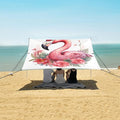 ALAZA Pink Flamingo Watercolor Beach Tent Sun Shelter Portable Canopy Sunshade for Outdoor Camping Picnics Backyard Fun 10x9 ft