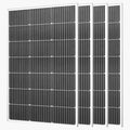 VEVOR 4PCS 100W Monocrystalline Solar Panels 23% High-Efficiency Mono PV Module with Stable MC4 Output &amp Aluminum Frame IP65 Waterproof Solar Panel for Car Boat RV Flat Rooftop Off-Grid Applicat