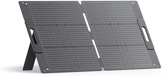 BLUETTI 100W Solar Panel for Solar Generator EB3A AC2A AC50B AC70 AC180 AC200L Elite 200 V2 AC300 B300K Handsfree 1 &amp 2 Foldable Solar Charger with Adjustable Kickstands for RV Camping