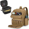 GOBUROS Tactical Pistol Backpack Can Hold 4 Handguns 12 Mags and Tactical Pistol Magazine Storage Bag