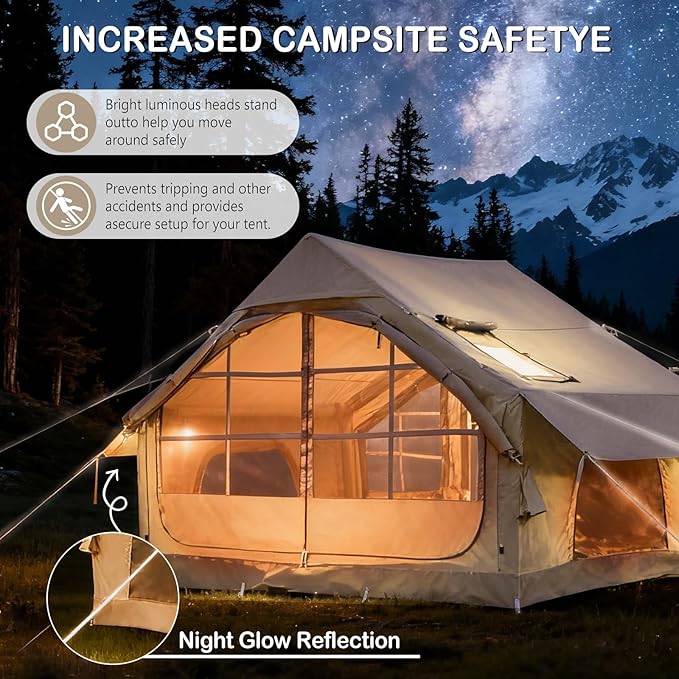 Inflatable Tents for CampingEasy Blow Up Tent with Hand Pump4 Seasons Waterproof Air Inflatable Camping Tent House for Family Weekend Camping