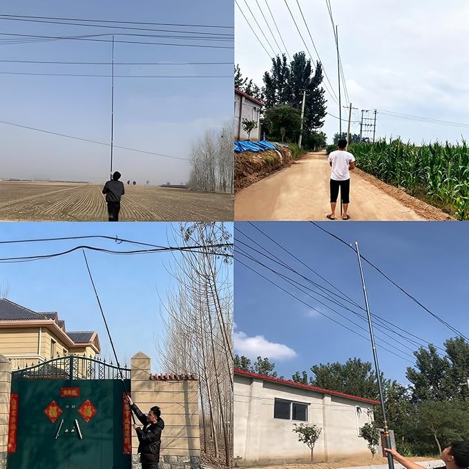 45KV Insulated Line-Supporting Pole 6.6-29.5ft Fiberglass Telescopic Pole Insulation Pick Rod