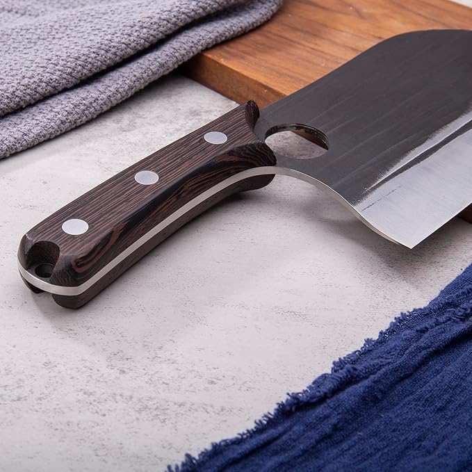 SHANGDAO Meat Cleaver Knife 7.8 Butcher Knife for Meat Cutting High-carbon steel Chopper Knife Vegetable Cleavers Forged Blade &amp Wood Handle Camping Thanksgiving Christmas Gifts