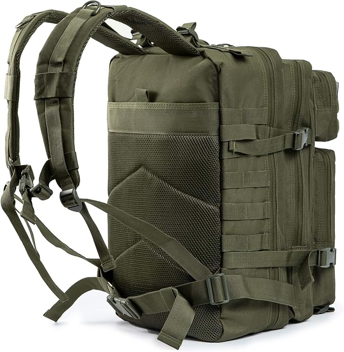 QT&ampQY 45L Military Tactical Backpacks Molle Army Assault Pack 3 Day Bug Out Bag Hiking Treeking Rucksack…