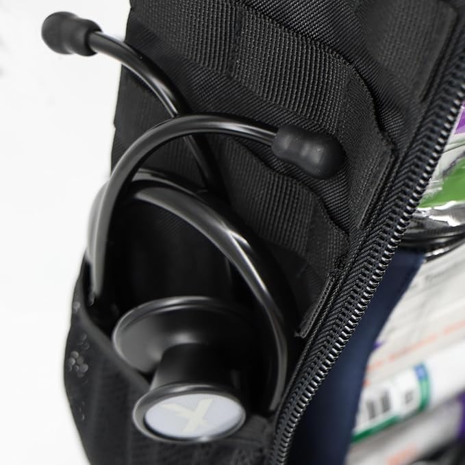 Lightning X Fully Stocked TacMed First Responder Trauma Medical Backpack EMT Kit | MB45-SKF | w/Professional First Aid Emergency Supplies (Black)
