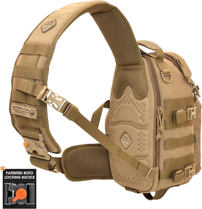 Freelance(TM) photo and drone tactical sling-pack by Hazard 4(R) - Coyote  7.5 x 7.9 x 14.9