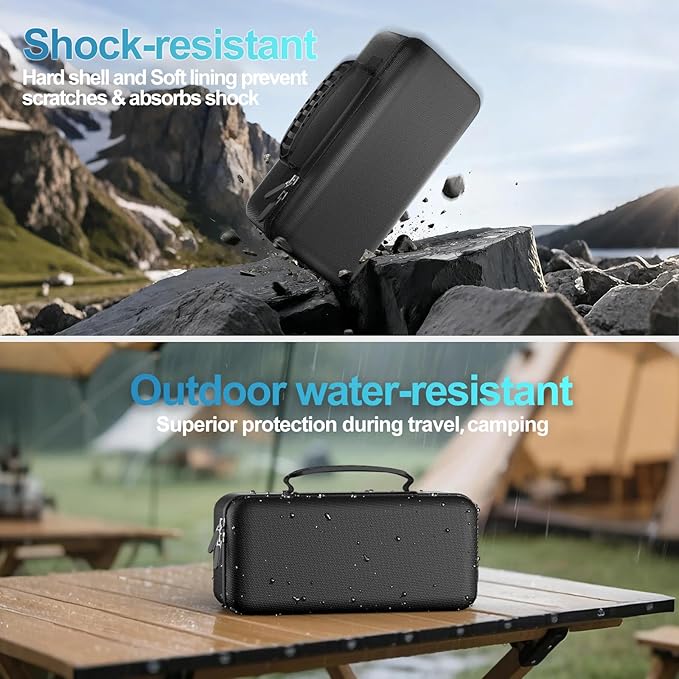 ProCase Hard Travel Case for Anker SOLIX C200 DC/MARBERO 88Wh Power Bank Station Outdoor Carrying Storage Bag for 192Wh 60000mAh Portable Power Station 200W Solar Generator with Adjustable Strap