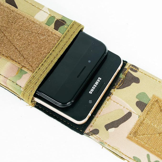 Smartphone Pouch Cell Phone Holder Tactical Phone Holster Multi-Purpose Tool Holder Tactical Carrying Case Belt Loop Pouch Men’s Waist Pocket for Hiking Camping Barbeque Rescue Essential