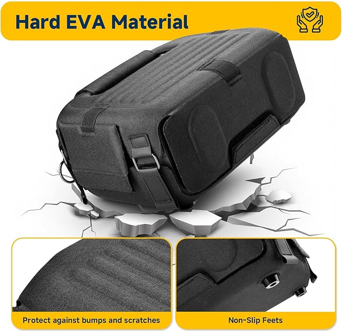 Xxerciz Carry Cover Compatible with ECOFLOW Portable Power Station RIVER 3 Waterproof Dustproof Storage Case with EVA Shell Anti-Slip Bottom and Adjustable Strap for Outdoor Indoor Use
