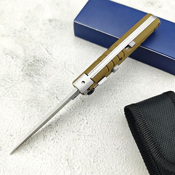 Durable Manual Opening Pocket Knife3.36 440C Blade Folding Knives with Safety LockUtility ABS HandlesOutdoor EDC Tools for CampingHikingFishing