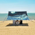 ALAZA Moon Turtle Water Beach Tent Sun Shelter Portable Canopy Sunshade for Outdoor Camping Picnics Backyard Fun 10x9 ft