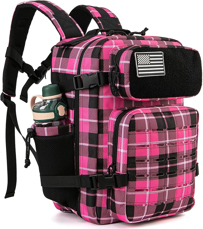 QT&ampQY 25L/45L Military Tactical Backpack For Men Molle Daypack 3 Day Bug Out Bag Hiking Rucksack With Bottle Holder