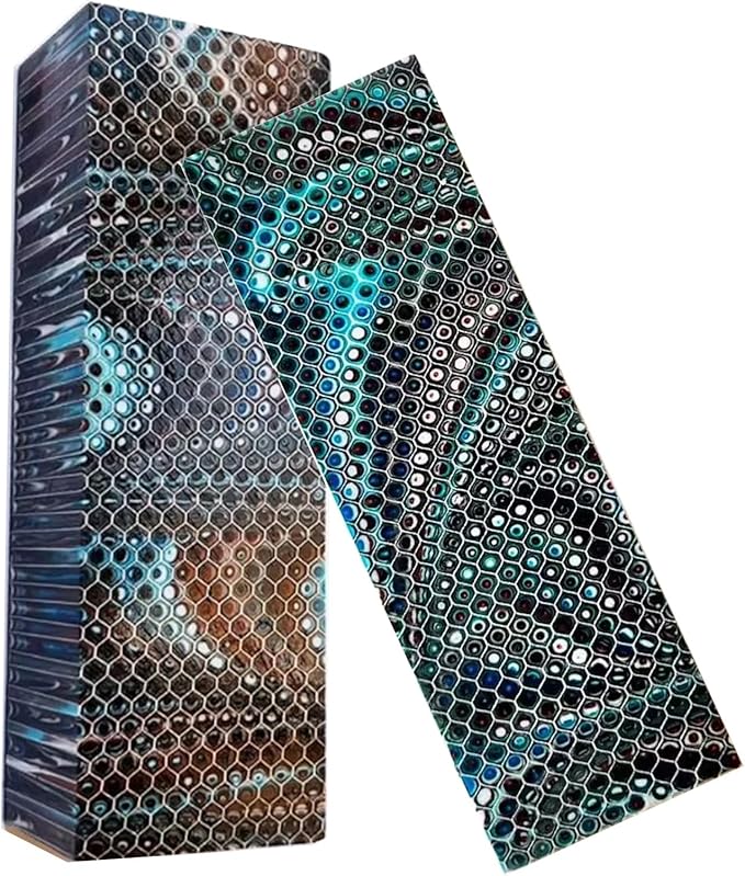Artwork Knife Handle Scales Made Of Blank Material 1.18 thick Resin Honeycomb Structure Texture