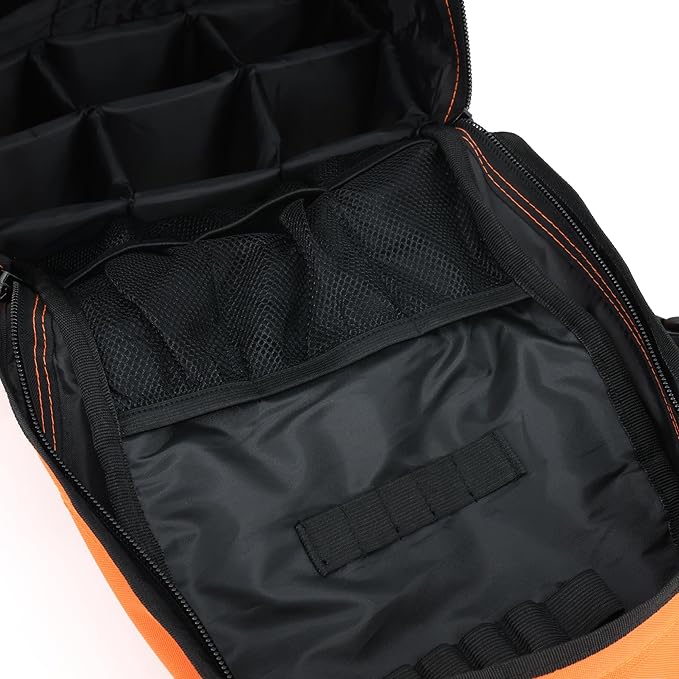 Lightning X LXMB40 Special Events EMT Trauma Backpack – First Responder Medical Backpack for BLS Gear Sporting Events Concerts &amp Emergency Response - Orange