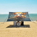 ALAZA Cow Fire and Water Beach Tent Sun Shelter Portable Canopy Sunshade for Outdoor Camping Picnics Backyard Fun 10x9 ft