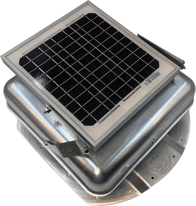 Mega RoofBlaster Adjustable for 3.5” Ribbed Conex Shipping Containers (Galvanized) | Solar Roof Vent | Solar Roof Fan | Shipping Container Exhaust Fan | Get rid of hot air with The Sun's Power