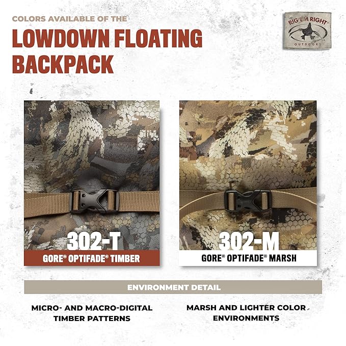 Rig'Em Right Lowdown Floating Backpack Optifade Timber