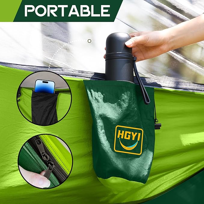 Camping Hammock Mosquito NetDouble &amp Single Portable Hammocks Hammocks with 2 Tree StrapsHammock Tent for Travel CampingCamping Accessories for Indoor Outdoor Hiking Backpacking Backyard Beach