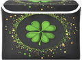 Doodle St. Patrick's Day Shamrock Pattern Foldable Storage Baskets Fabric Boxes with Handle Organizers with Flip-Top Lids Storage Bins for Home Bedroom Office