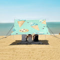 ALAZA Ice Cream Cookies Pattern Beach Tent Sun Shelter Portable Canopy Sunshade for Outdoor Camping Picnics Backyard Fun 10x9 ft