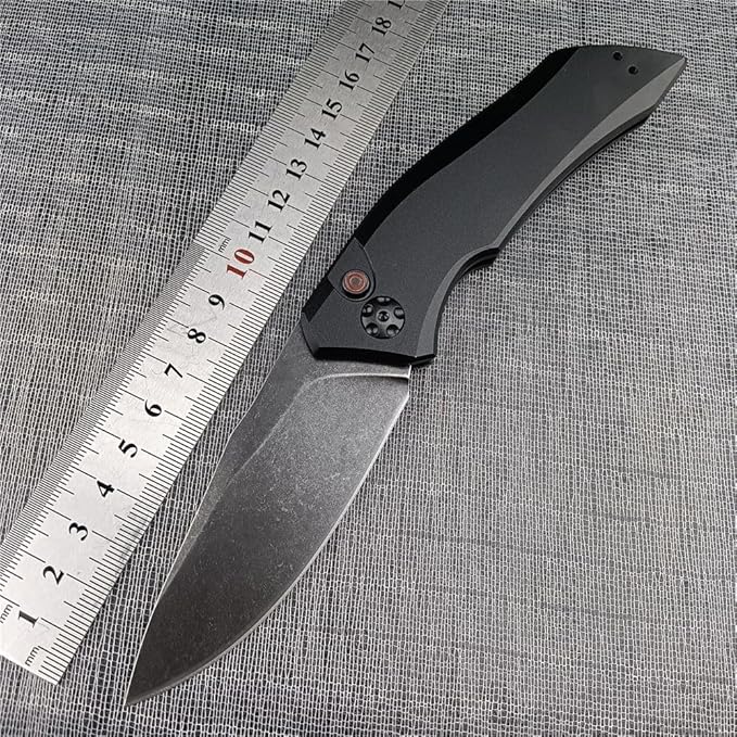 3.3'' 9Cr13MoV Steel Blade T6 Aviation Aluminum Handles Button Opening Speed Safe Assisted Outdoor Survival Knife EDC Hunting Tool Folding Pocket Knife with Clip