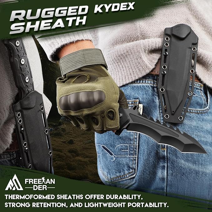 Freelander Survival Knife Bundle with Camping Axe