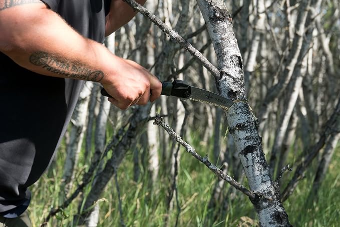 Hooyman MegaBite Handsaw and Hunter’s Combo Bone Saw with Heavy Duty Construction High Carbon Steel Blade Impulse Hardened Teeth and Ergonomic Over-Molded Handle for Camping Hunting and Outdoors