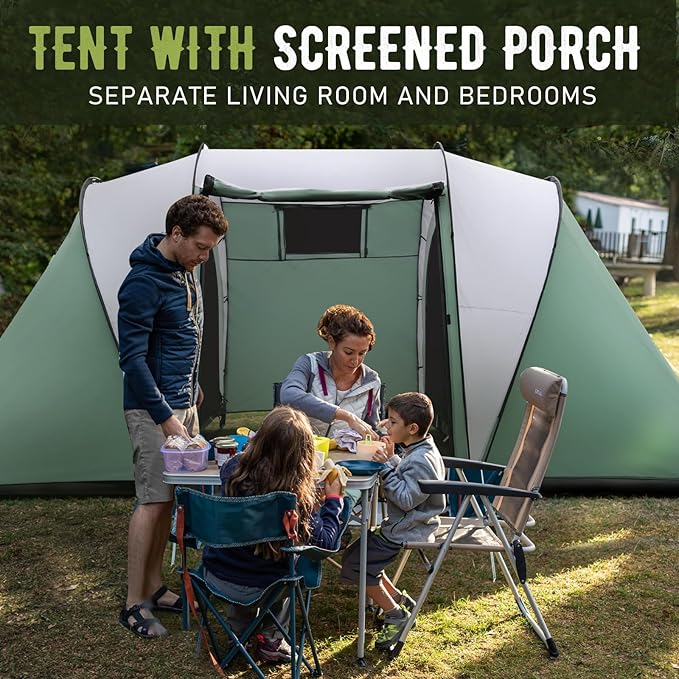 Camping Tent for 2/4/6 Person Dome Waterproof Double Layer Family Tents Easy Setup for Hiking Backpacking Picnic