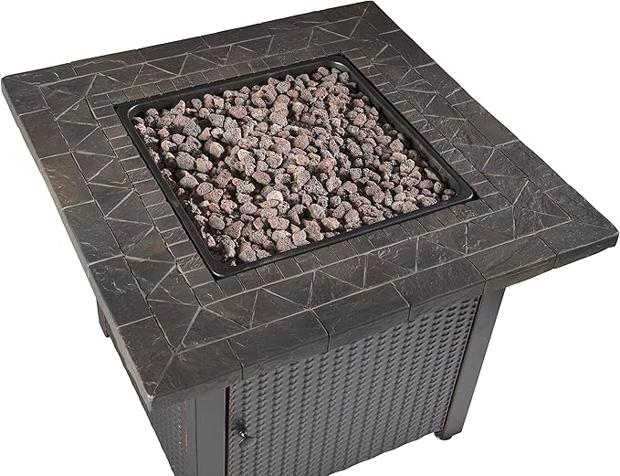 Endless Summer 30 Gas Outdoor Fire Pit Table with Resin Mantel