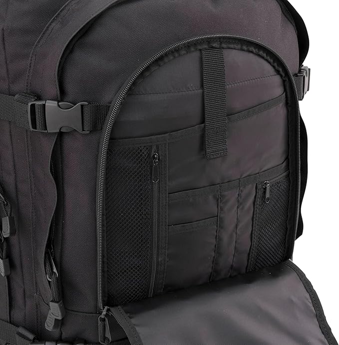 Tactical Bugout Backpack With Hydration Pack Survival Ready Pack Black Emergency Go Bag Outdoor Hiking Camping