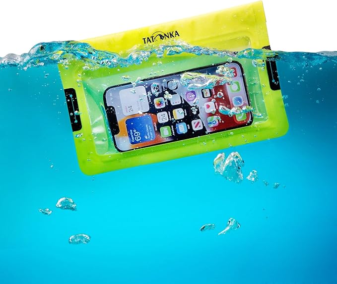 Tatonka WP Dry Bag Wide - Waterproof Flat Bag in Landscape Format - with Viewing Window for Operating Touch Displays - Waterproof according to IPX7 Standard - 14 x 22 cm