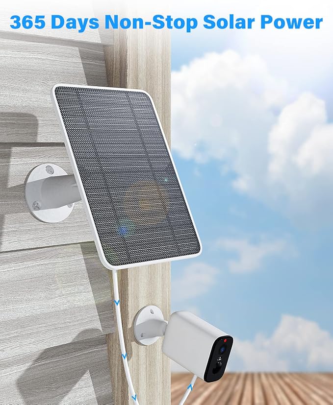 Upgraded Solar Panel Charging Compatible with Arlo Pro 4 Pro 3 Ultra 2 4W Solar Panel with 9.8ft Charging Cable IP65 Waterproof Includes Secure Wall Mount 2 Pack