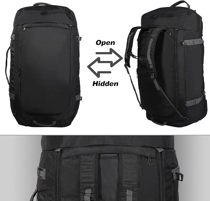 REDCAMP 85L/120L/140L Foldable Duffle Bag with Wheels Large Travel Duffel Bag