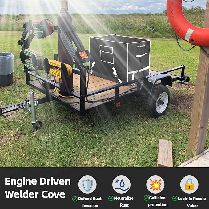 Waterproof Welder Generator Cover - Fits for Lincoln Electric Ranger GXT/250/305 Series - Heavy Duty 600D Oxford All Weather Protection Fits Ranger 250 GXT 250 250 LPG 305 G 305 LPG 305 G EFI