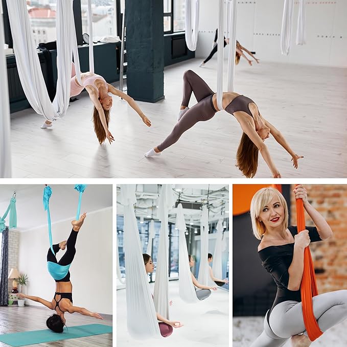 5.5 Yards Aerial Silk Swing Outdoor Hammock Aerial Yoga Swing For AdultsAerial Yoga Hammocks for outside