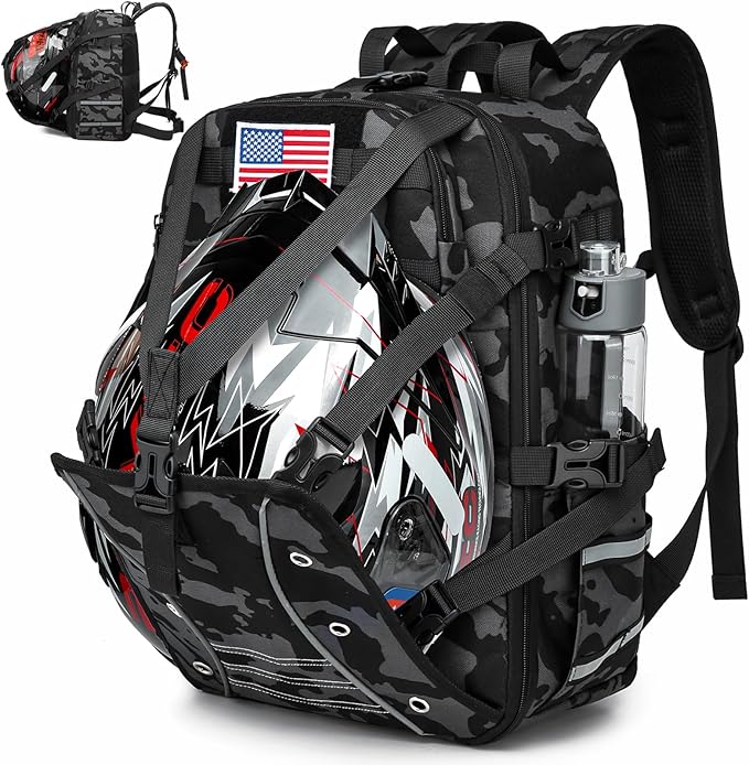 Motorcycle Helmet Bags Large Capacity Waterproof Helmet for Men Motorcycle Accessories Helmet Storage Cycling Bag(Dark Gray)