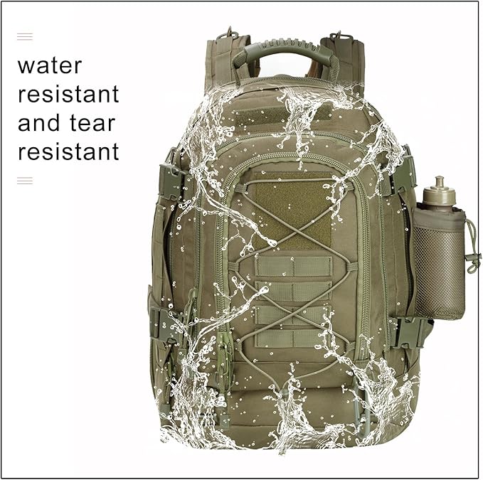 Greencity 3 Day Tactical Backpack Large Capacity Army Molle Bag Expandable Hiking Camping Hunting