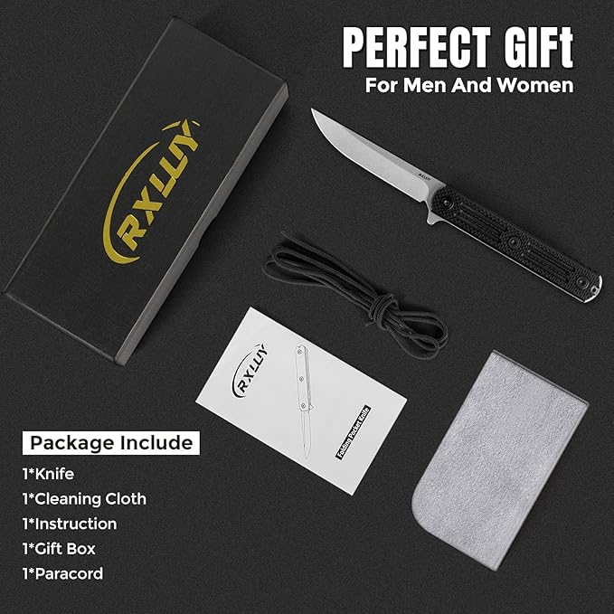 Folding Pocket Knife 3.19” 14C28N Steel Blade G10 Handle Praxis Small Flipper Liner Lock EDC Folding Knife Sharp Survival Camping Hiking Hunting Tactical Knives for Men (Black)