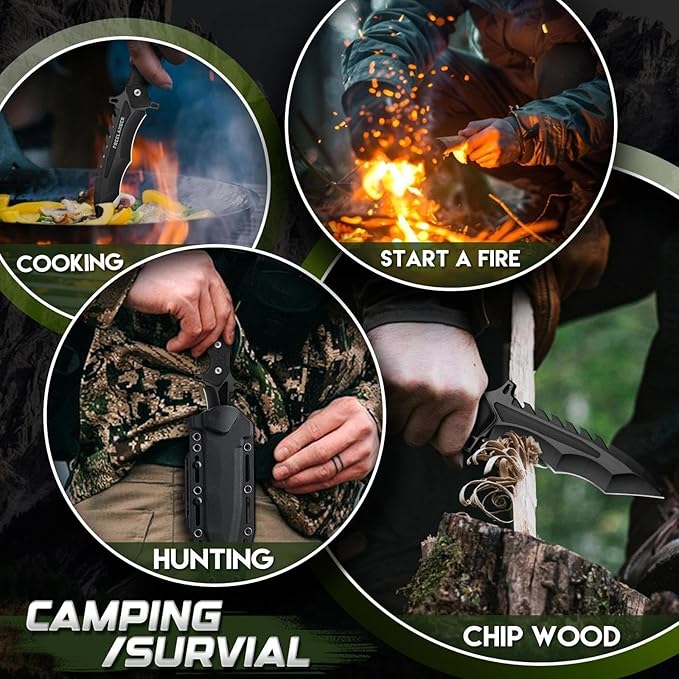 Freelander Survival Knife Bundle with Camping Axe